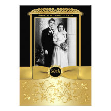 ¡NO UTILICE EL PAPEL DEL ORO!! 50.o El aniversario Anuncio Personalizado