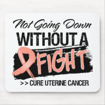 No yendo abajo sin una lucha - cáncer uterino alfombrillas de ratón