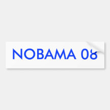 NOBAMA 08 ETIQUETA DE PARACHOQUE