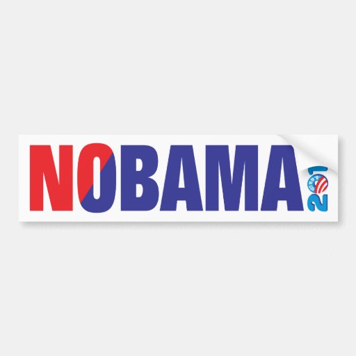 NOBAMA 2012 ETIQUETA DE PARACHOQUE