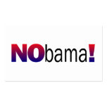 Nobama Anti-Obama Tarjeta De Visita