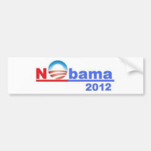 Nobama - ningún Obama 2012 Etiqueta De Parachoque