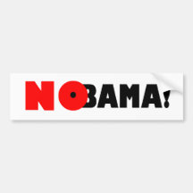 ¡NObama! ¡NINGÚN Obama en 2012! ¡NOBAMA! Pegatina De Parachoque