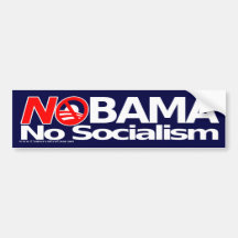 NObama, ningún socialismo Etiqueta De Parachoque