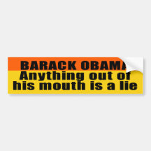 NOBAMA PEGATINA DE PARACHOQUE