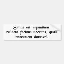 Nocentis del facinus del relinqui del impunitum de pegatina de parachoque