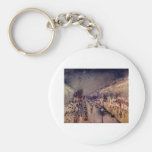 Noche 1898 del bulevar de Camille Pissarro - de Mo Llavero Personalizado