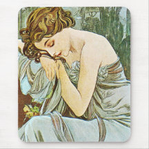 Noche, Alfonso Mucha Alfombrilla De Raton