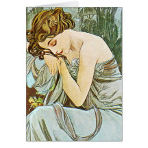 Noche, Alfonso Mucha Tarjeton