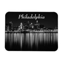 Noche b/w de Philly Imanes Rectangulares