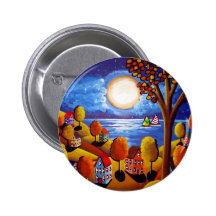 Noche de la caída debajo de los veleros de la luna pin