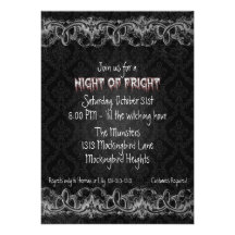 Noche de la invitación frecuentada negro de Hallow