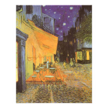 Noche de la terraza del café, impresionismo del vi anuncio