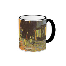 Noche de la terraza del café, impresionismo del vi taza de café