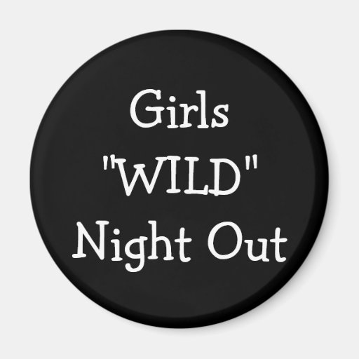 Noche de los chicas hacia fuera imán de frigorifico