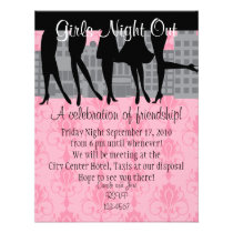 Noche de los chicas hacia fuera invitaciones