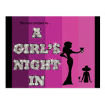 Noche de los chicas - invitación de la postal
