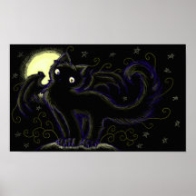 Noche de los gatos de la Luna Llena Impresiones