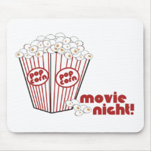 Noche de película de las palomitas alfombrilla de raton