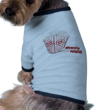 Noche de película de las palomitas ropa de perro
