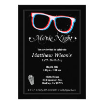 Noche de película invitacion personalizada