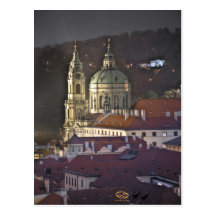 Noche de Praga de la iglesia de San Nicolás Postales