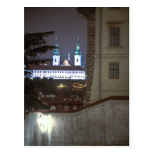 Noche de Praga del monasterio de Strahov Postal