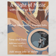 Noche del aviador de la música de la música flyer personalizado