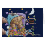Noche del camisón, búho tarjetas