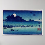 noche del claro de luna del 歌川広重, Utagawa Hiroshig Posters