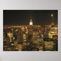 Noche del horizonte de Nueva York @ Poster