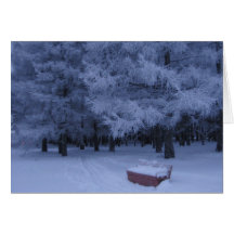 Noche del invierno tarjeta