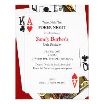 Noche del póker - Tejas los sostiene invitación de