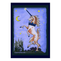 Noche del unicornio tarjetas de visita