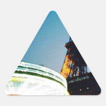 Noche dos de Eiffel Calcomanía De Triangulo Personalizadas