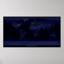 Noche en la tierra del planeta impresiones