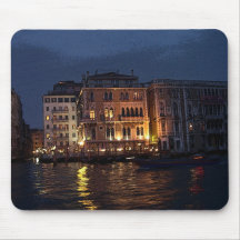 Noche en Venecia, Italia Tapetes De Raton