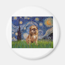 Noche estrellada - Brown Bruselas Griffon Iman