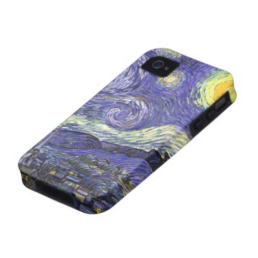 Noche estrellada de Van Gogh, impresionismo del po iPhone 4 Carcasa