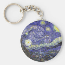 Noche estrellada de Van Gogh, impresionismo del po Llaveros Personalizados