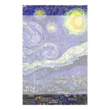 Noche estrellada de Van Gogh, impresionismo del po Papeleria