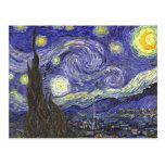 Noche estrellada de Van Gogh, impresionismo del po Tarjeta Postal