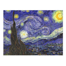 Noche estrellada de Van Gogh, impresionismo del po Tarjeta Postal