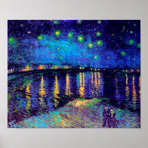 Noche estrellada de Van Gogh sobre la bella arte d Posters