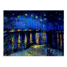 Noche estrellada de Van Gogh sobre la bella arte d Postales