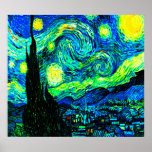 Noche estrellada de Vincent van Gogh aumentada posters
