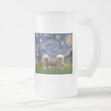 Noche estrellada - dos Brussells Griffon Tazas