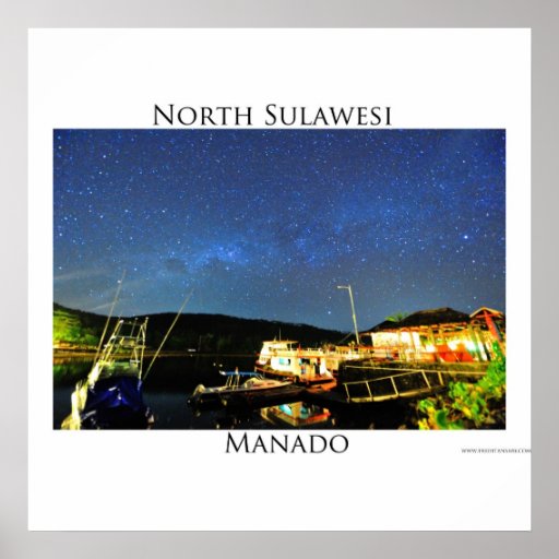 Noche estrellada en Manado Poster