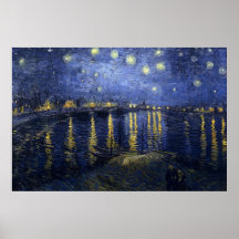 Noche estrellada sobre el poster de Rhone