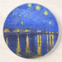 Noche estrellada sobre el práctico de costa 3 de R Posavasos Diseño